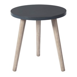 Signature Design by Ashley Fullersen Small Round Wood Accent Table, 18.5", Dark Blue