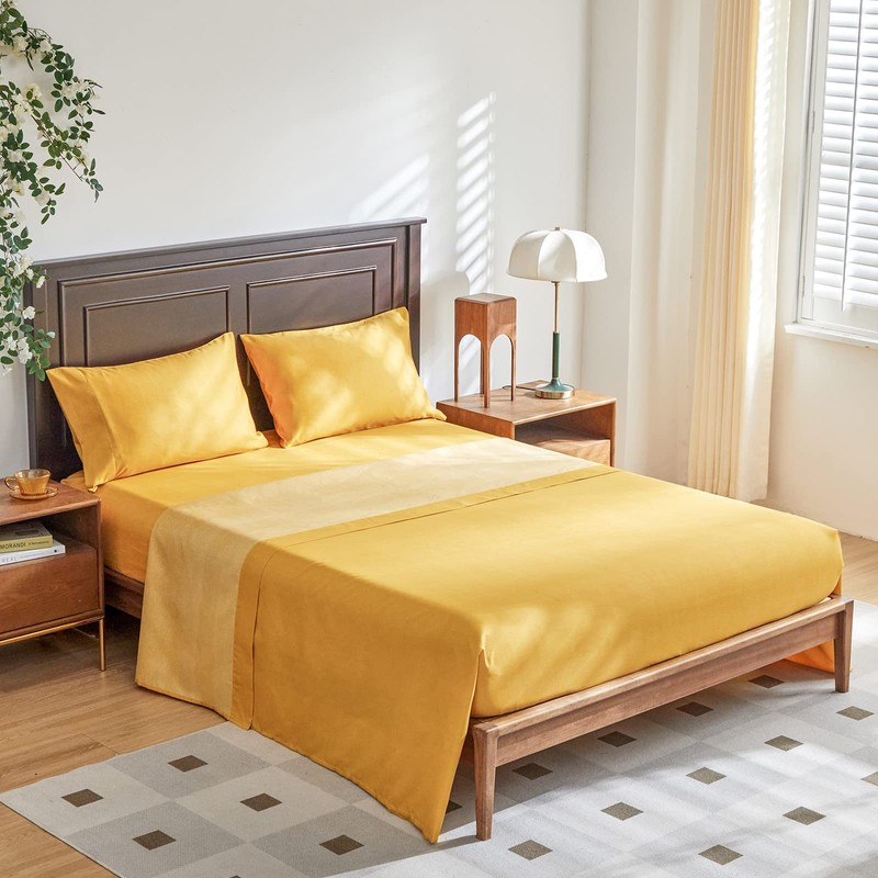 Yellow Floral Comforter Sheet Set Bed in a Bag 6