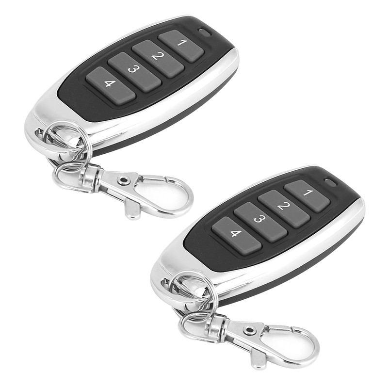 2pcs 433MHZ 4 Button Remote Control Duplicator for Electric Door