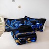 Black Marble Comforter Set King Size Blue Bed in A