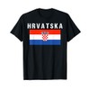Hrvatska Croatia Flag Soccer Distressed Croatian Fan T-Shirt