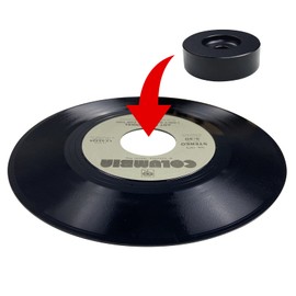 7" Donut Board Adapter EP Record Adapter Record Accessories 45 Turn Aluminum (Black)