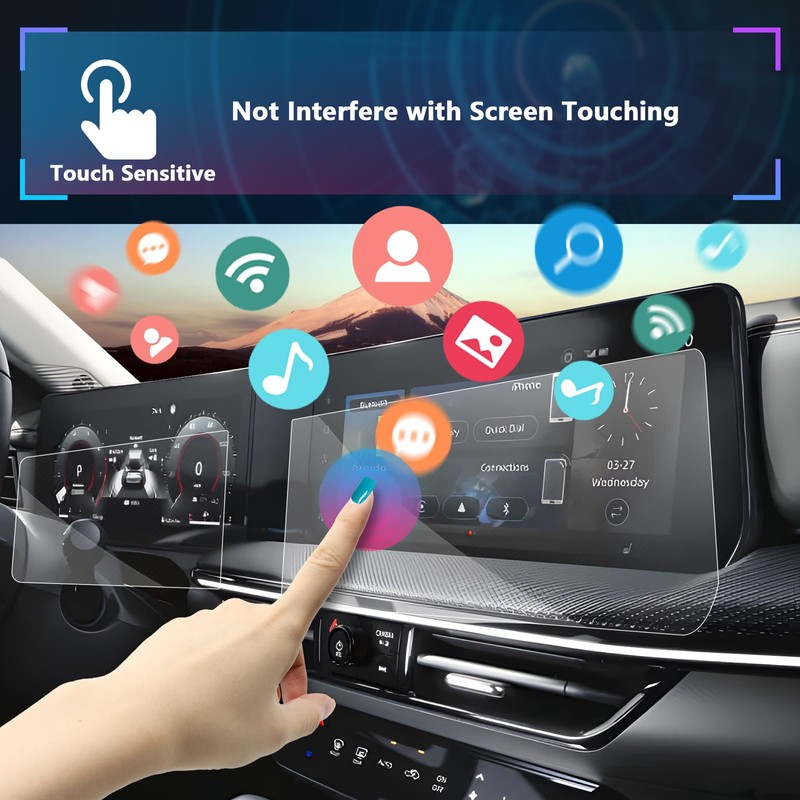 SXCY 4PCS for 2025 Nissan Kicks Screen Protector [GPS +Dash]