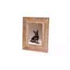 indoStrides Hand Carved Mango Wood 5x7 Picture Frame with Real