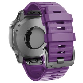 ANCOOL Compatible with Fenix 6/Fenix 7 Bands 22MM Quickfit Silicone Watch Band Replacement for Fenix 8 47mm/6 Pro/5/5 Plus/Approach S60/S62/Quatix 6 (Purple)