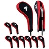 10Pcs Golf Head Cover Iron Putter Driver Headcover Protective Set