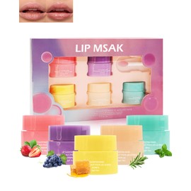 Lip Sleeping Mask Set, Moisturising Lip Mask, Day & Night Lip Care, Repairs Dry Cracked Peeling Lips, Nourishing Formula Lip Balm Lip Balm Lip Balm Lip Balm Lip Balm
