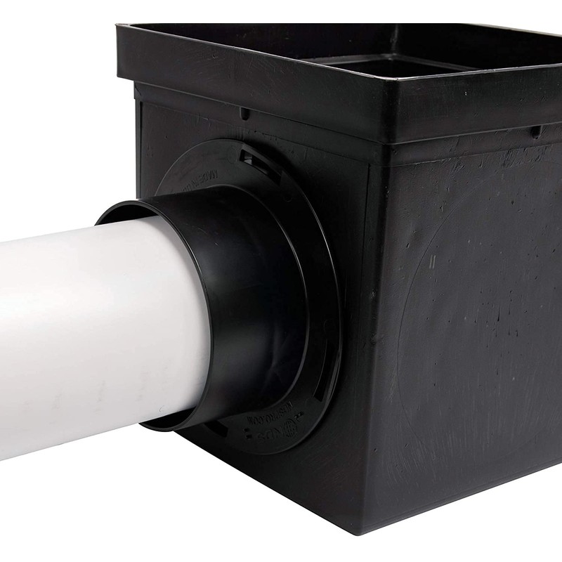 NDS 900BKITRTL1PK Square Kit with 2-Opening Catch Basin, 2 Adapters,