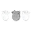Playette Essential Newborn Mittens 3 Pack, Grey/white, 3 count