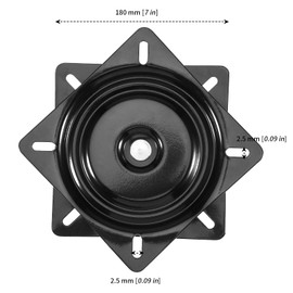 MANCHAP 4 PCS 7 Inch Bar Stool Swivel Plate Replacement, Ball Bearing Seat Swivel Base Mount Plate for Bar Stool, Swivel Chair or Recliner, Black