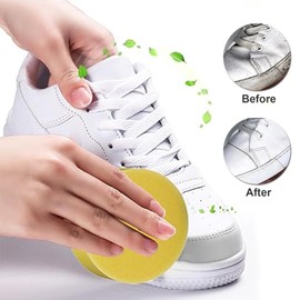Multi-Functional White Shoe Cleaning Cream with Wiping Sponge All-Purpose Cleaning Paste for Sports Shoes Sneakers Boots Canvas Shoes Leather Shoes