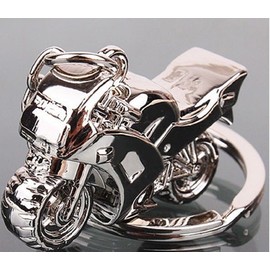 Sportigo® Motorcycle Keyring in Silver / Bike Motorcyclist Gift Idea / Key Pendant, silver