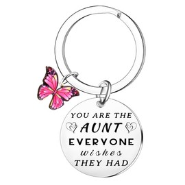 Tihnvk Auntie Keyring Auntie Gifts Mother’s Day Gifts For Auntie Aunt Christmas Birthday Gift For Aunt From Niece Nephew