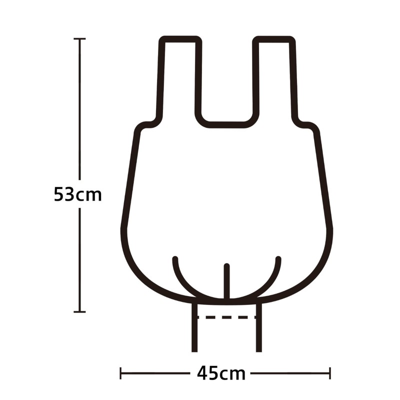 ケミカルジャパン 次が使いやすい 手さげ袋 10L 20枚 半透明 シャカシャカタイプ 横45cm 縦53cm 厚さ0.015㎜