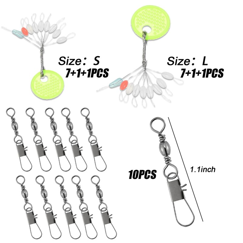 EULAPGOE Pack of 38 Casting Bobber Float, Plastic Casting Bombarda
