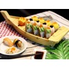 16.5“ Wooden Sushi Serving Tray Boat Plate for Restaurant or