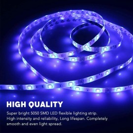 Unbranded Led Strip Lighting 5M 16.4 Ft 5050 RGB 150 LEDs Flexible Color Changing Light