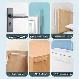 20PCS Wall Bumpers to Protect Walls,Refrigerator Door Protector, Clear Bumpers Stop Cabinet Door from Hitting Walls.2.75 * 0.4 * 0.1inch(L*W*T)