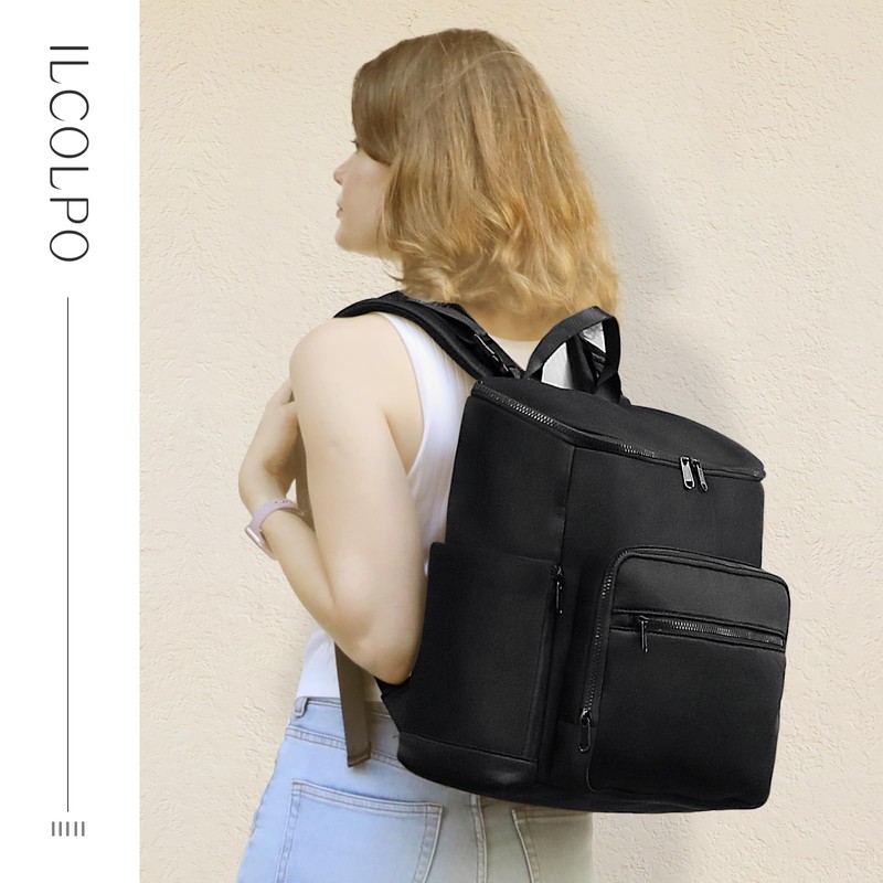 ILCOLPO Diaper Bag Backpack, Neoprene Bag Backpack, Large Diaper Backpack