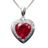 Navachi 925 Sterling Silver 18k White Gold Plated 3.7ct Heart