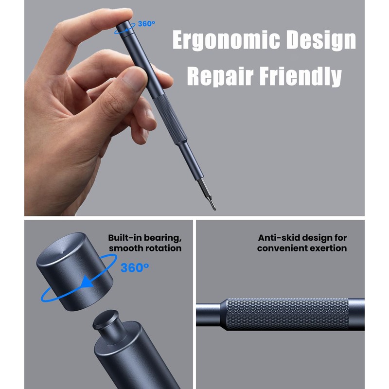 BUXIUGAN Precision Screwdriver Set, 24 in 1 Professional Magnetic Bits