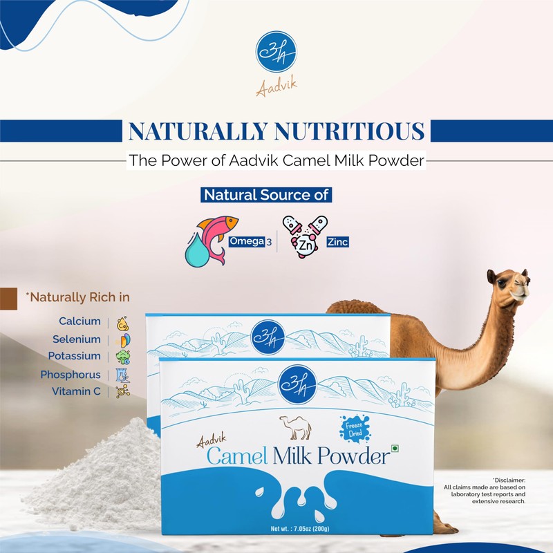 Aadvik Freeze Dried Camel Milk Powder | Pasture Grazed |
