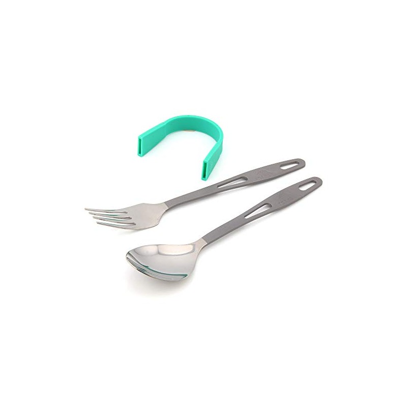 TOAKS Ultralight Titanium Tableware Outdoor Flatware Cutlery Fork and Spoon