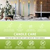 Scandinavian Tall Candle 10 in Green Printed Taper Candles Hand