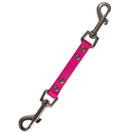 Dog Safety Collar Clip – Waterproof Backup Connector with Dual Hooks for Harness and Collar | Leash Safety Attachment for Training & Walking (Pink, 9 inch)