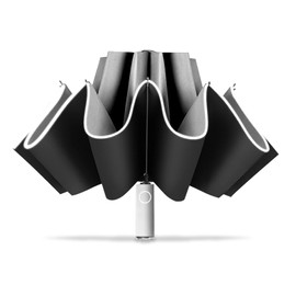 Cloudia Windproof Umbrella Travel Umbrella Easy Compact Folding Reverse Umbrella (Cloud)