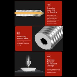 Creality K1 Max High Flow Nozzle Kit 4PCS Bimetallic Material High Heat-resistant for high-speed printing and Smooth Feeding Suitable for K1 / K1   Max 3D Printer