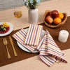 Blue Needles Striped Cloth Napkins, 100% Cotton Set of 12