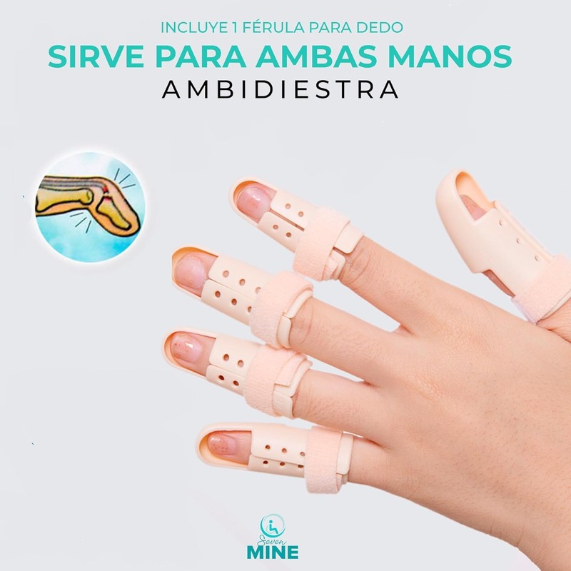 SEVEN MINE Férula Dedo Stack [1Pza, 3 Tamaños]: Sujeción Firme