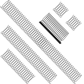 BEIQIYA 5 Pack Hair Finishing Fixer Waver Comb, U-Shape Wig Clips with 5 Styles, Adjustable Invisible Hair Styling Tools for Braids Curly Updo Hairstyles- Black