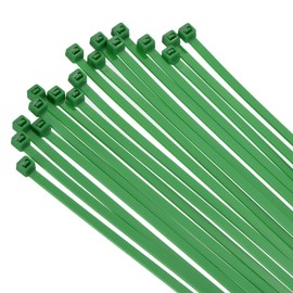 sourcing map 200PCS Cable Zip Ties 8 Inch, Self-Locking Nylon Wire Ties with 50 lbs Tensile Strength for Indoor and Outdoor, Green