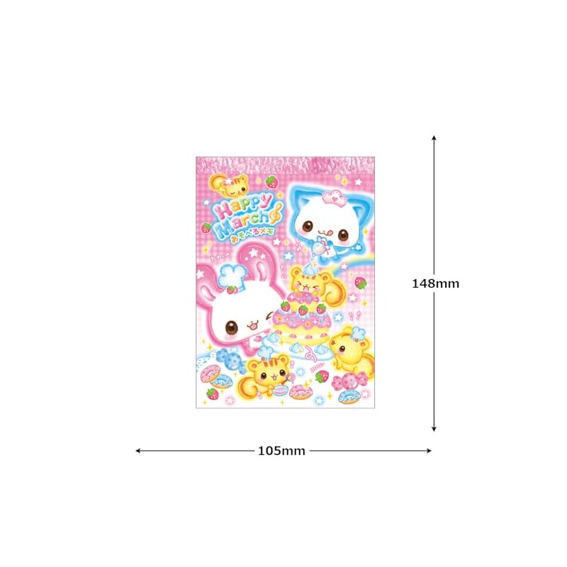Camio Japan 228736 A6 Happy Mark Memo, Heisei Fancy