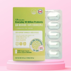 DuPont Danisco 10 Billion Probiotics Intestinal Health Lactobacillus Zinc Enteric-coated Vegetable Capsule for the Whole Family / 듀폰 다니스코 100억 프로바이오틱스 장건강 유산균 아연 장용성 식물성 캡슐 온가족