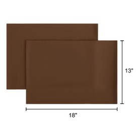 Zippered Toddler Pillowcases Set of 2, 100% Brushed Microfiber 13x18 Pillowcases, Super Soft and Cozy Travel Kids Nursery Pillow Cases, 13x18 Inches, Brown