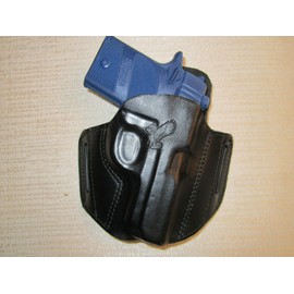 Braids Holsters Fits SIG P938 9mm, Formed Leather Pancake Holster, OWB Belt Holster, Right Hand