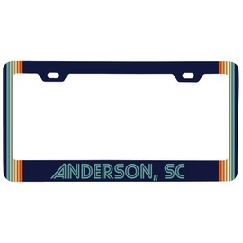 Anderson South Carolina Car Metal License Plate Frame Retro Design