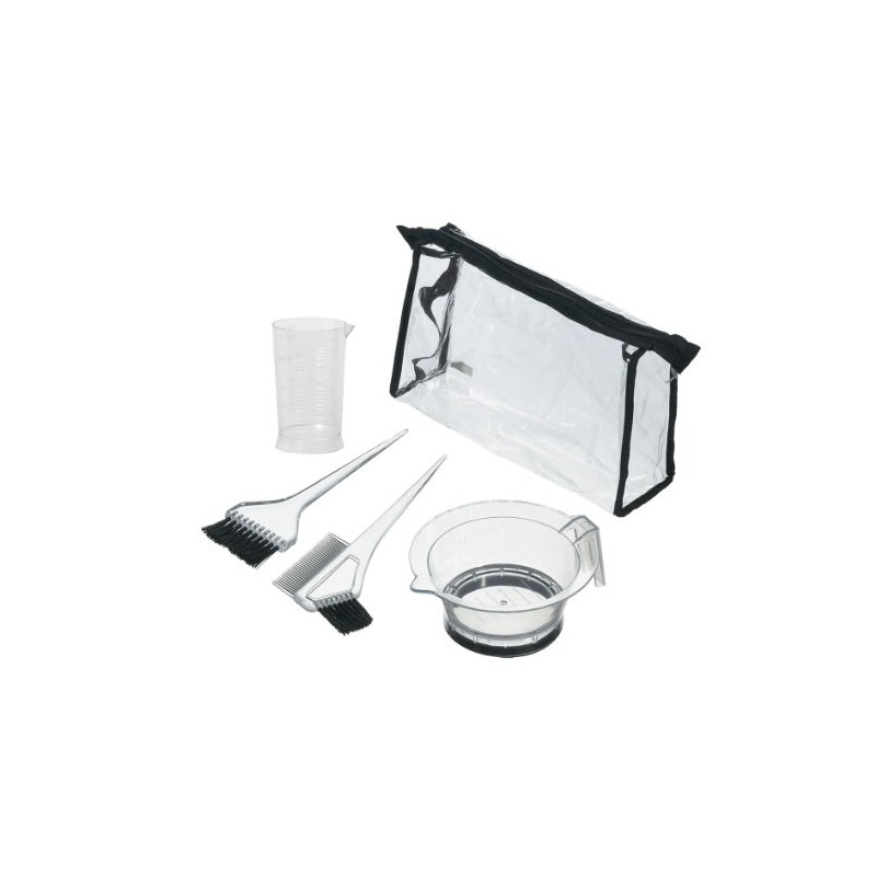 Hair Force Colouring Accessory Set, 5-Piece, Transparent Tinting Accessory kit