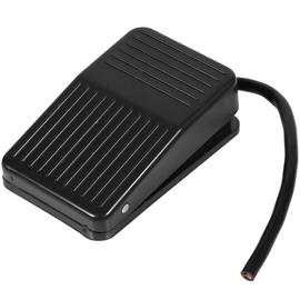 Tiardey Foot Pedal Switch,220V / 380V Electrical Power Plastic Foot Pedal Switch On/Off Control Black Color with 10cm Cord