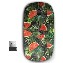 2.4G Ergonomic Portable USB Wireless Mouse for PC, Laptop, Computer, Notebook with Nano Receiver ( Watermelon Watercolor )