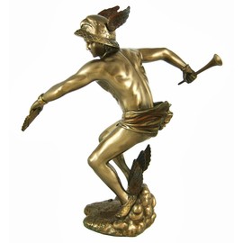 Pacific Giftware Greek God Hermes Bronzed Finish Statue Mercury Luck