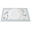 MIRRORANG Blue White Placemats 45 x 30 cm Elegant Floral