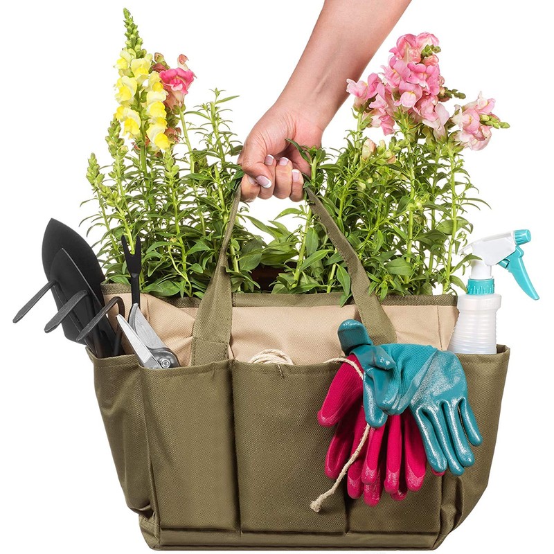 Namvo Garden Tool Kit, Large Garden Tote Bag with Multi