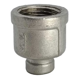 AF Hydro Stainless Steel SS316 Reducing Coupling Pipe Fitting, 2" NPT x 1 1/4” NPT Female Thread, Pressure Rating up to 150 PSI, Class 150 Reducer Connector Adapter