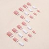 Cute Medium Square Press on Nails 24Pcs Short False Fake