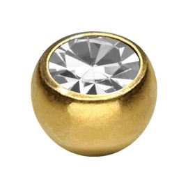 PIERCINGLINE Universal Titanium Screw Ball Crystal Piercing Banana Bell Replacement Choice of Colours and Sizes, Titanium