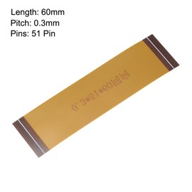 sourcing map FFC FPC Cable 0.3mm Pitch 51 Pin 60mm Flexible Ribbon Cable for LCD Screen
